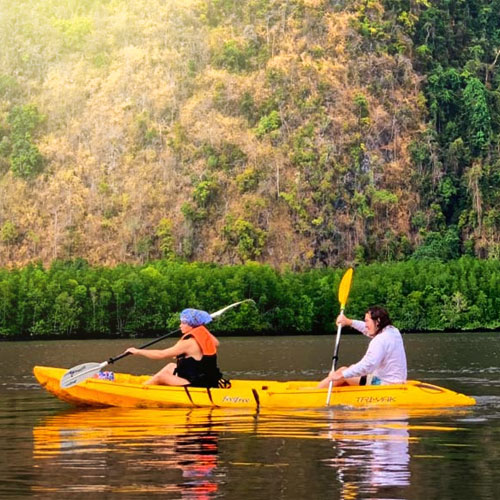 สถานที่ ท่องเที่ยว กระบี่ อ่าวท่าเลน พายเรือคายัค